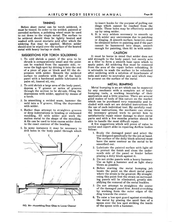 1934 Chrysler Airflow Body Service Manual Page 3